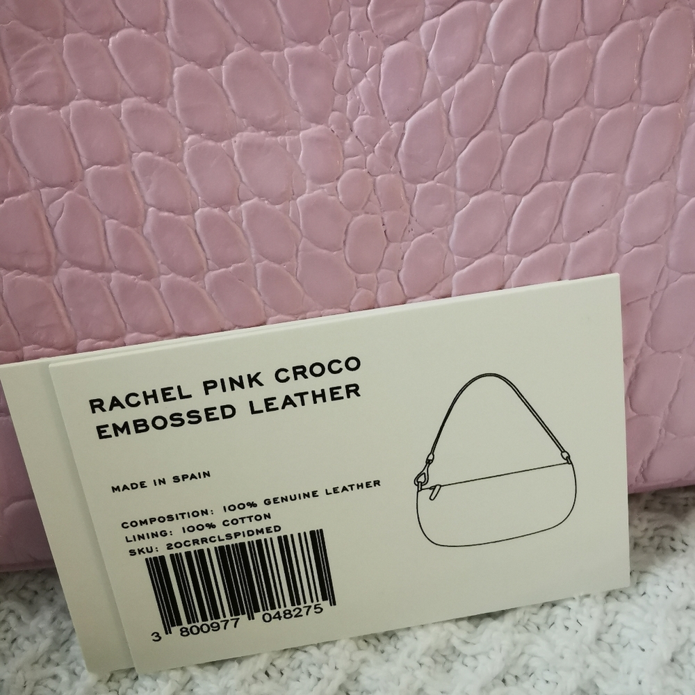 BY FAR Rachel Pink Croco Bag 👛 - Picture 7 of 9